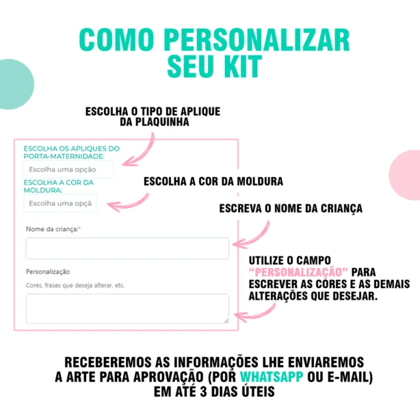 KIT COM PLAQUINHA e1709416569569 Damarys Quadros Store