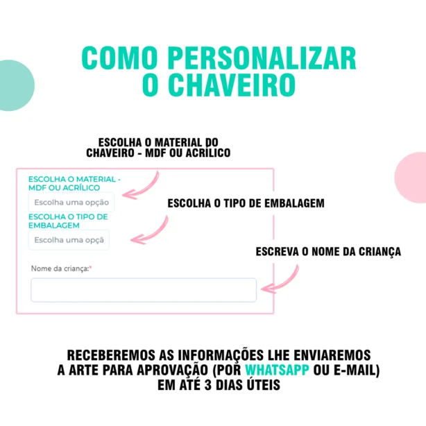 personalização - chaveiro