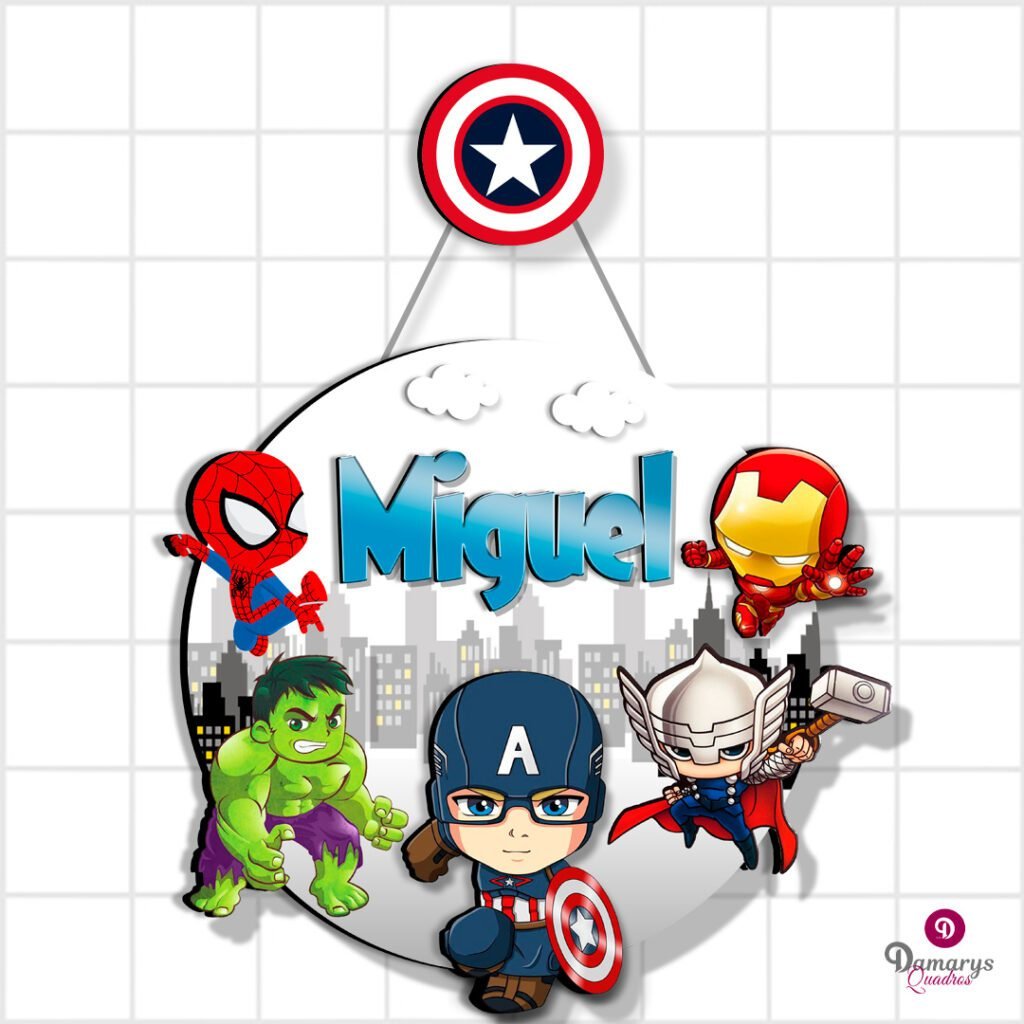 Porta Maternidade Super-heróis