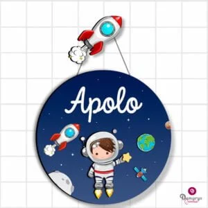 Porta Maternidade Astronauta e Planetas