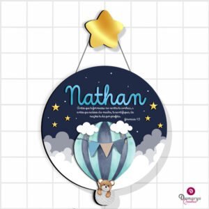 Porta Maternidade Ursinho no Balão