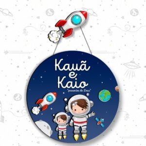 Porta Maternidade Irmãos Astronautas