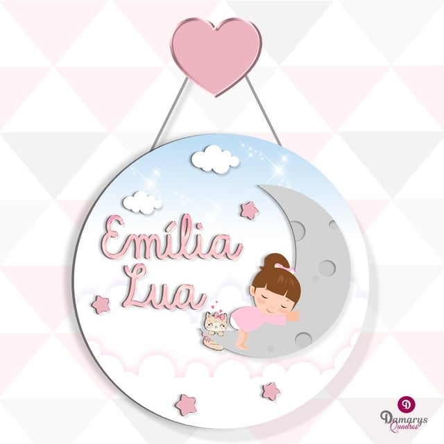 Porta Maternidade Tema Lua