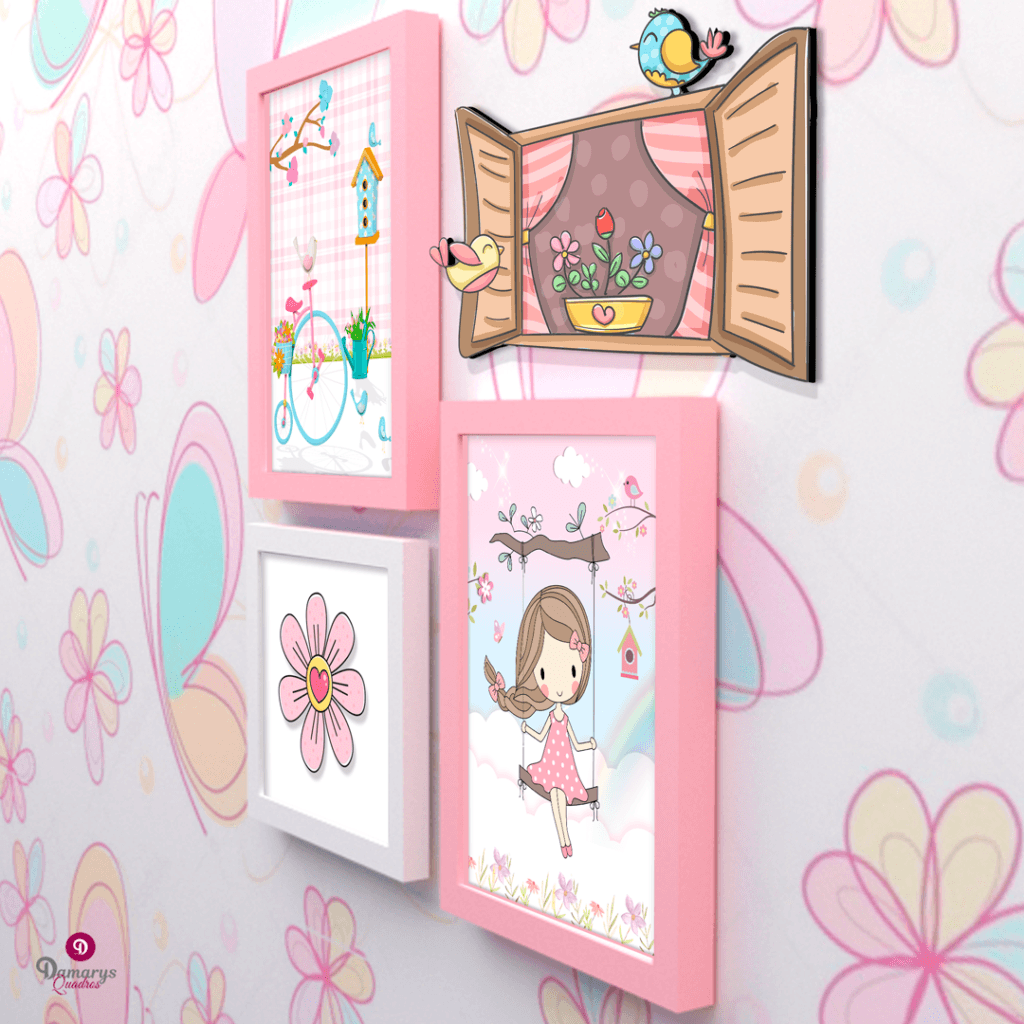 Quadro Infantil Kit Jardim