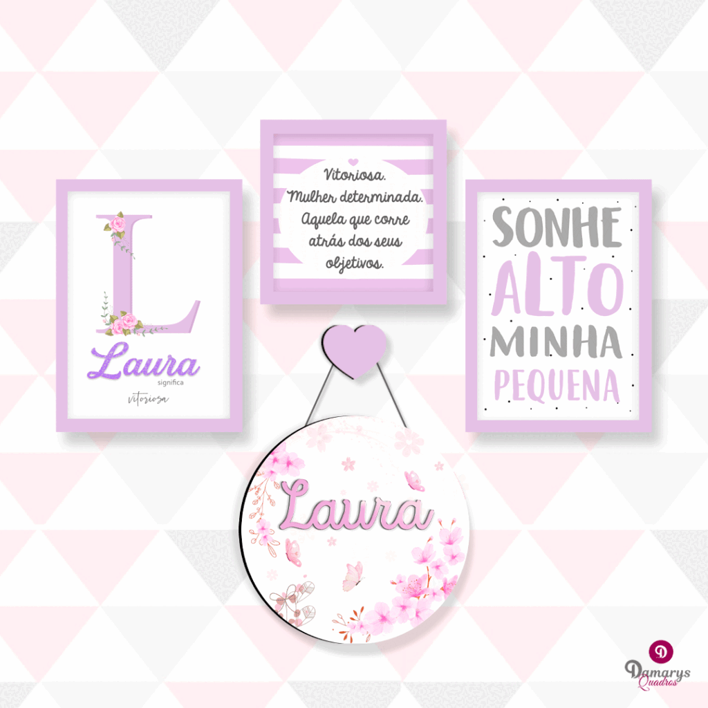 Quadro Infantil Kit Sonhe Alto