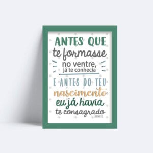 Quadro Versículo Antes Que Te Formasse