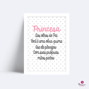 Quadro Princesa Aos Olhos do Pai