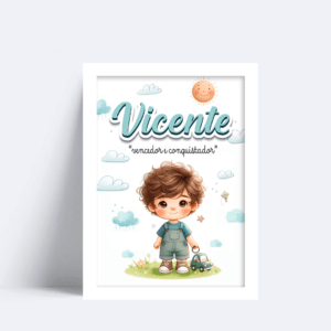 Quadro Com Nome Vicente