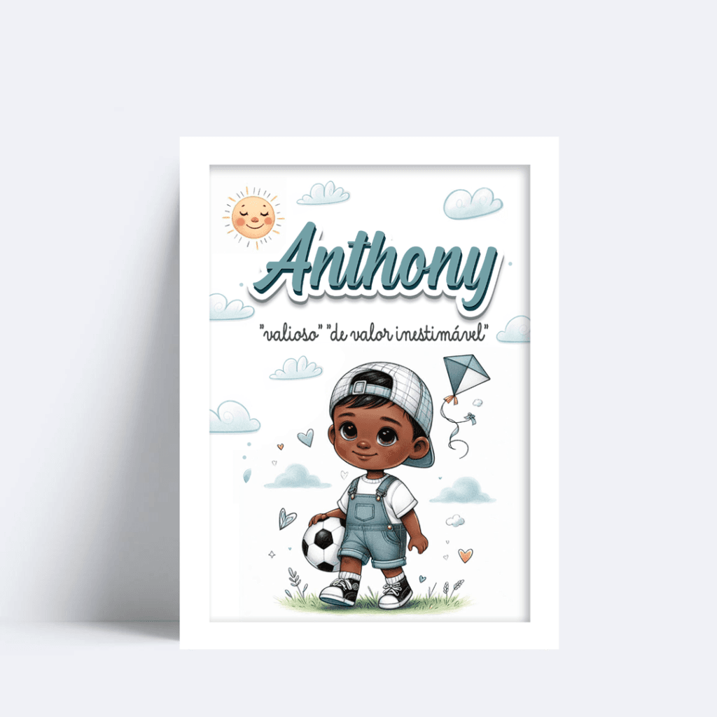 Quadro Com Nome Anthony