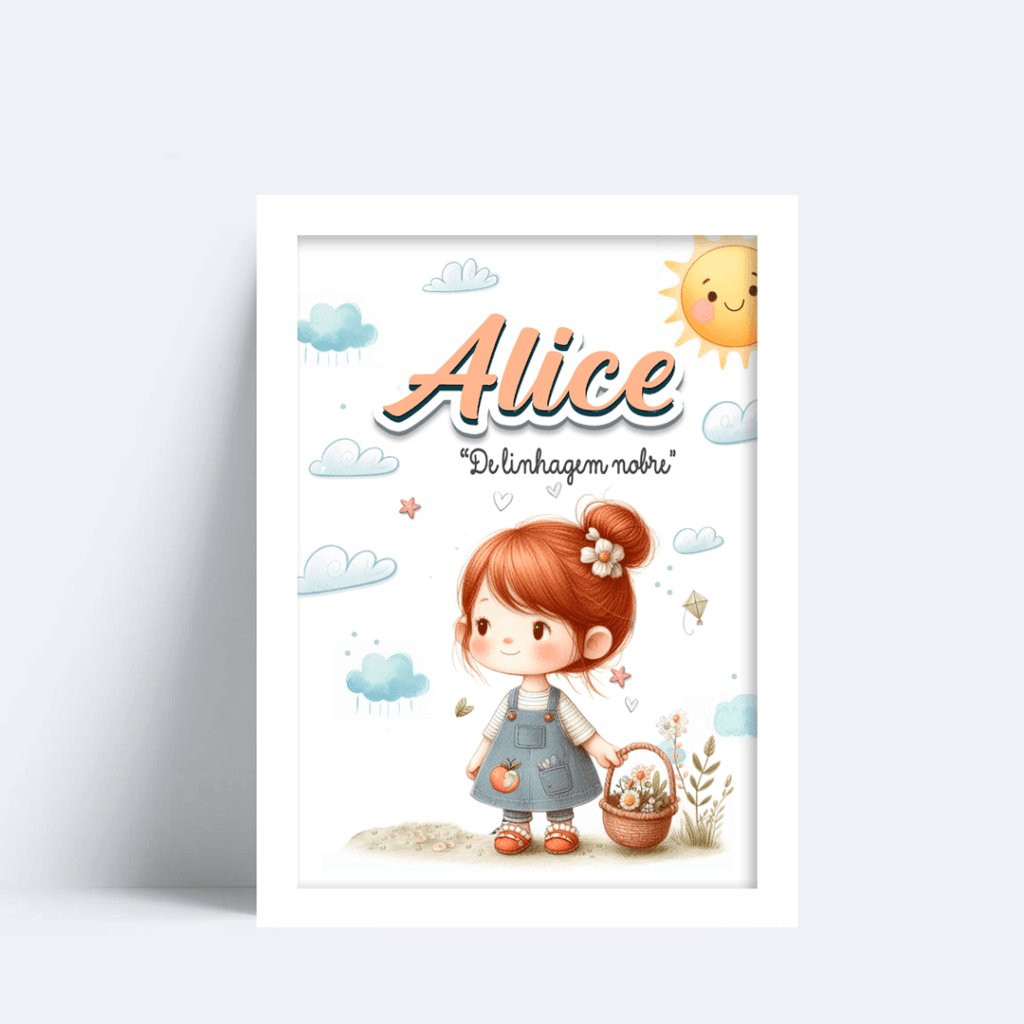 Quadro Com Nome Alice