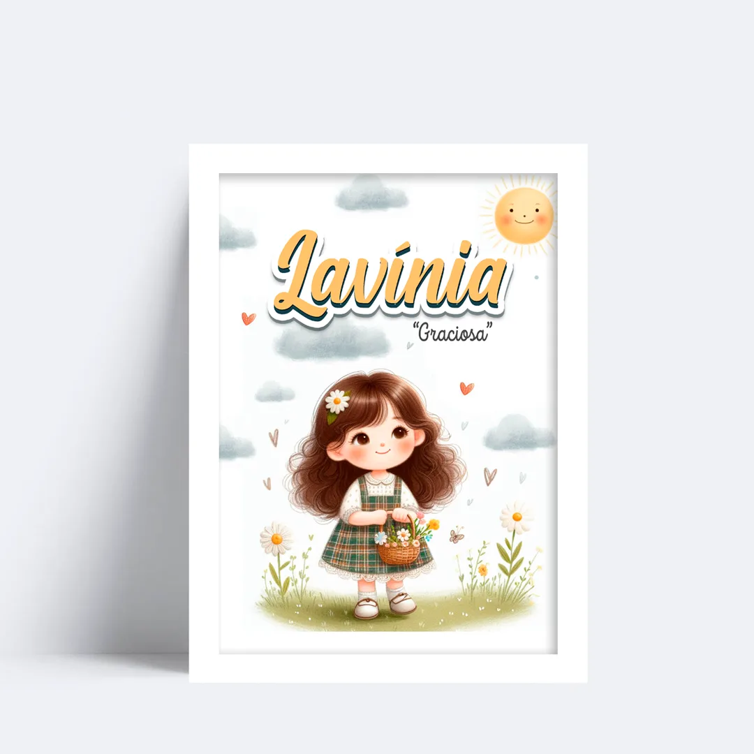 Quadro Com Nome Lavínia