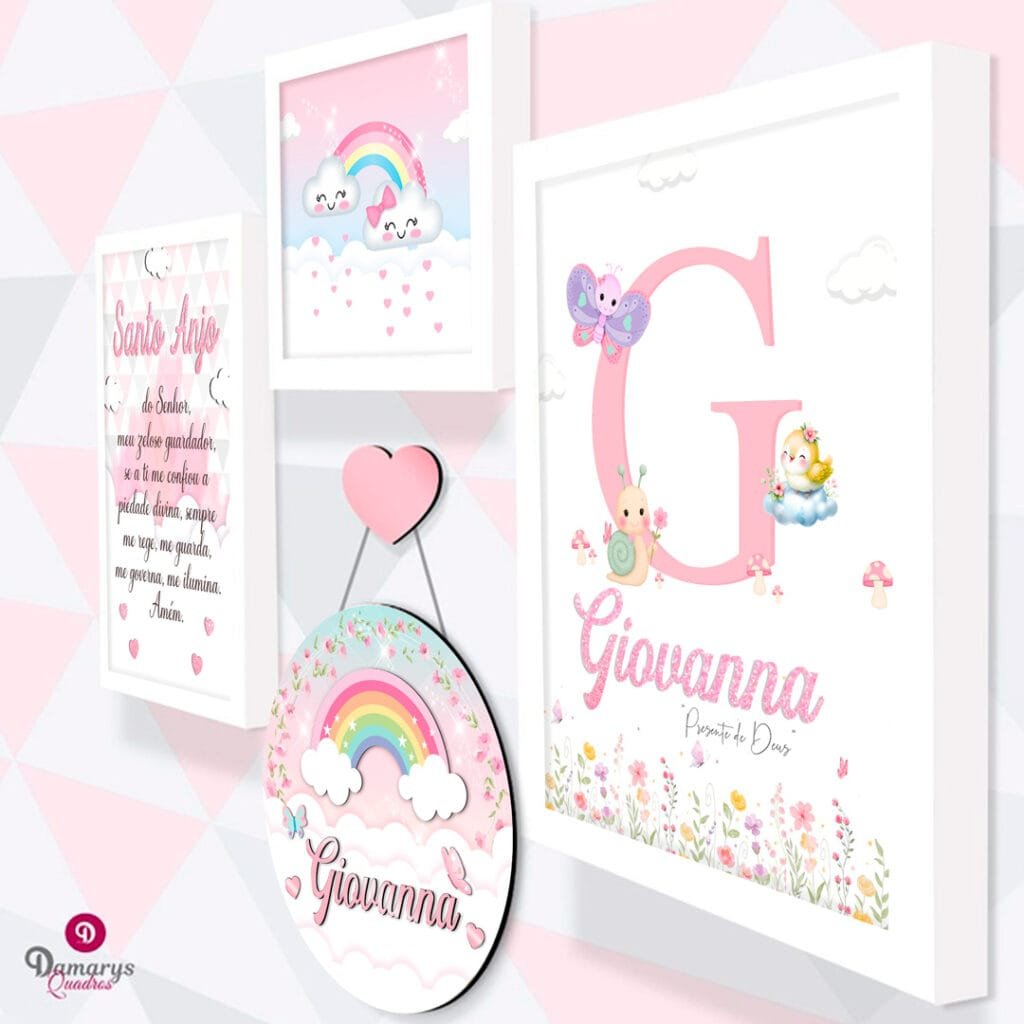 Kit de Quadros Jardim das Borboletas