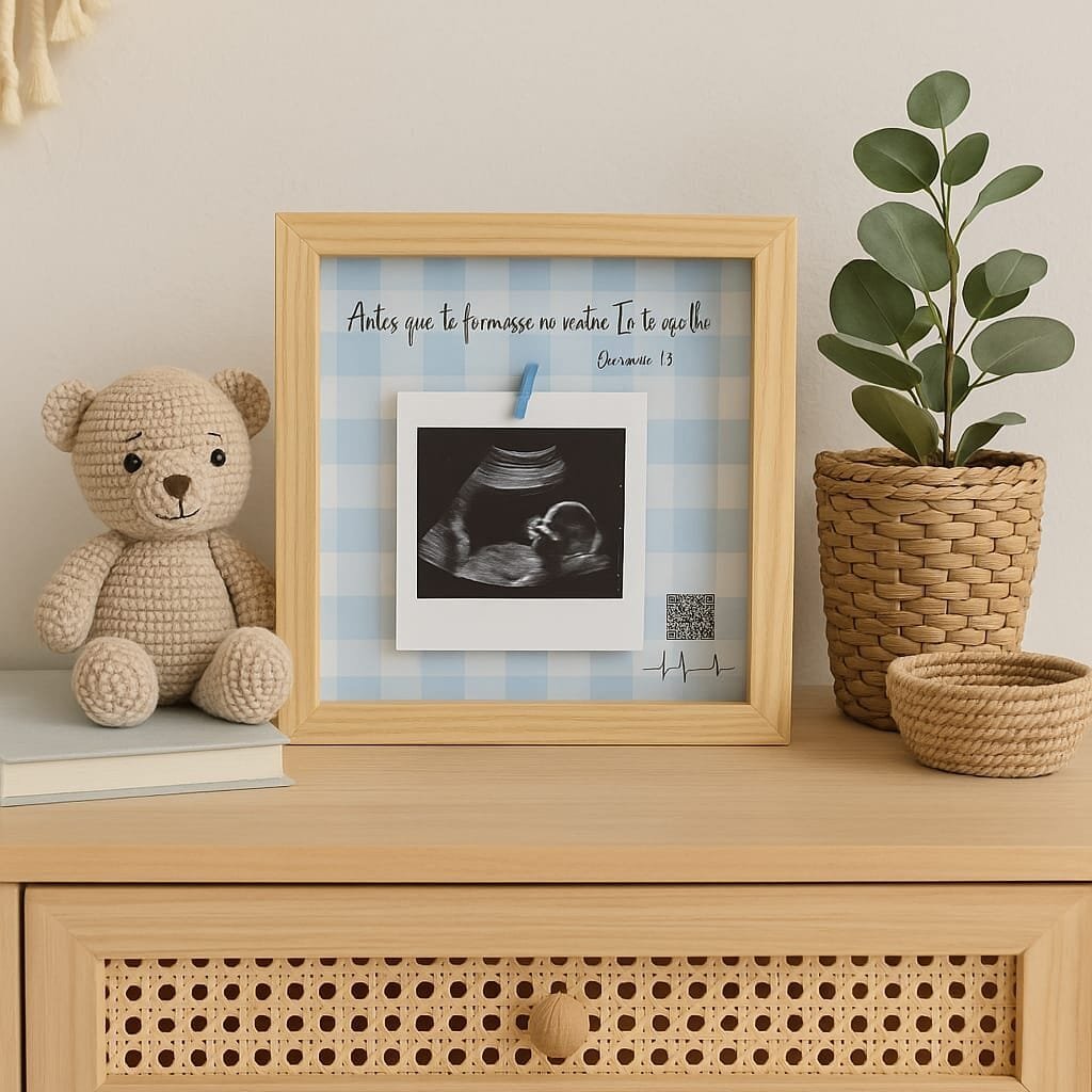 1 Quadro Ultrassom com Som e QR Code: Eternize os Batimentos