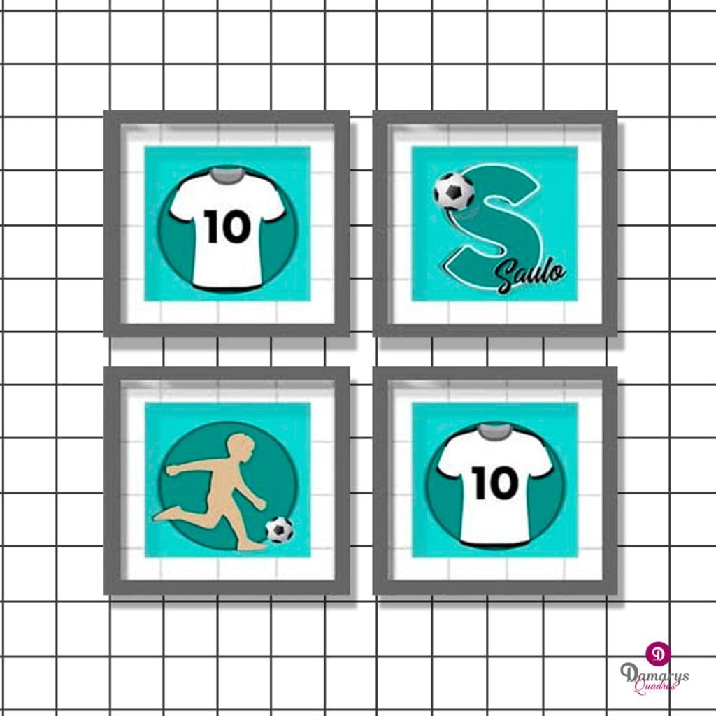 Quadro Infantil Kit Futebol Camisa 10