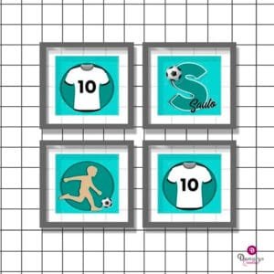 Quadro Infantil Kit Futebol Camisa 10