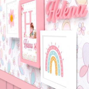 Kit quadro jardim das flores