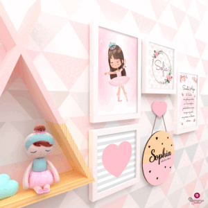 Quadro infantil Bailarina personalizado