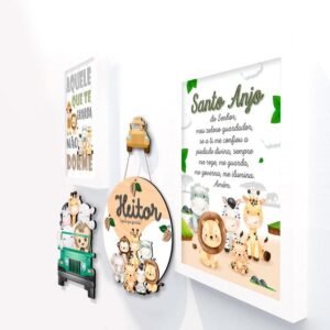 Quadro Infantil Kit Animais do Safari 3