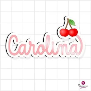 Nome recortado Cerejinha personalizado