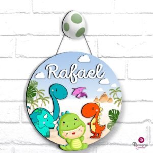 Porta maternidade Dinossauro Baby personalizado