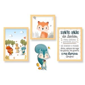 Quadro Infantil Kit Bosque Encantado