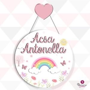 Porta Maternidade Arco-íris no Jardim