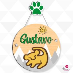 Porta Maternidade Rei Leão Simba