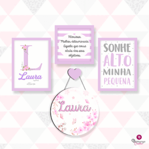 Quadro Infantil Kit Sonhe Alto