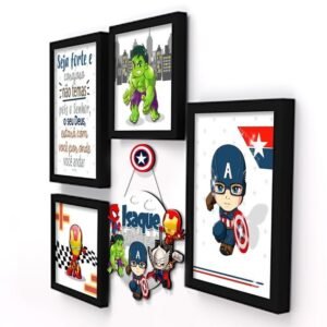 Kit quadros Super-heróis personalizado