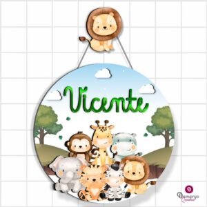Porta Maternidade Safari dos Animaizinhos