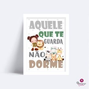 Quadro Versículo Safári Menina