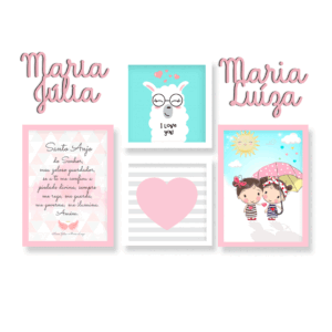 Quadro Infantil Kit Irmãs