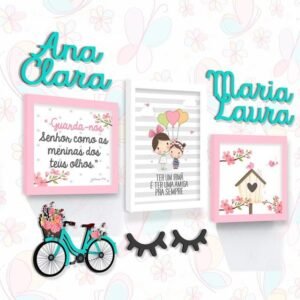 Quadro Infantil Kit Irmãs
