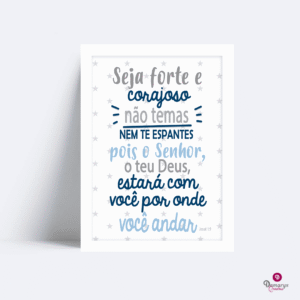 Quadro Versículo Seja Forte e Corajoso