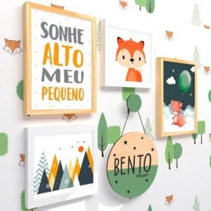 Quadro infantil Raposinha personalizado