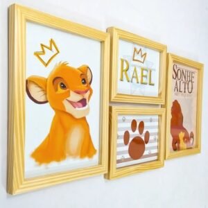 Quadro Infantil Kit Rei Leão Simba